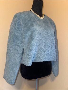 ZARA Cropped Plush Faux Fur Top